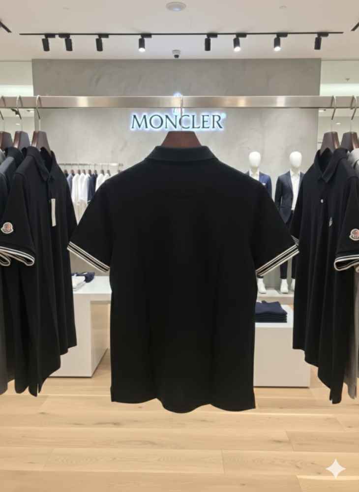 Moncler Black Premium Quality T-shirt-3