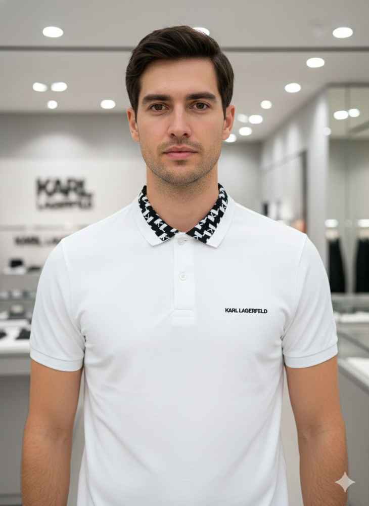 Karl Lagerfeld White Premium Quality T-shirt-1