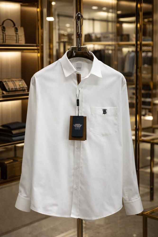 Burberry White Premium Quality Shirt-2