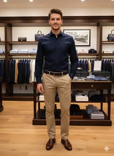 Hackett Blue Premium Quality Shirt-thumb-1