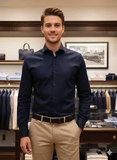Hackett Blue Premium Quality Shirt-thumb-0