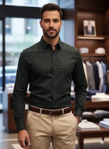 Hackett Dark Green Premium Quality Shirt-thumb-0