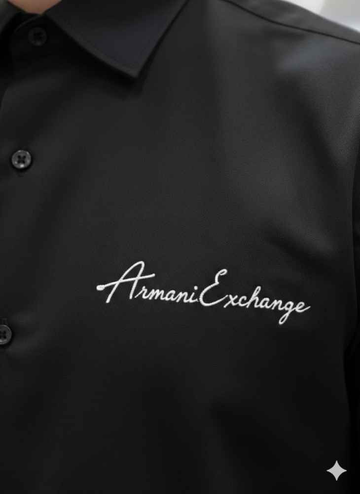 Armani Exchange Black Premium Quality Cotton Shirt-3