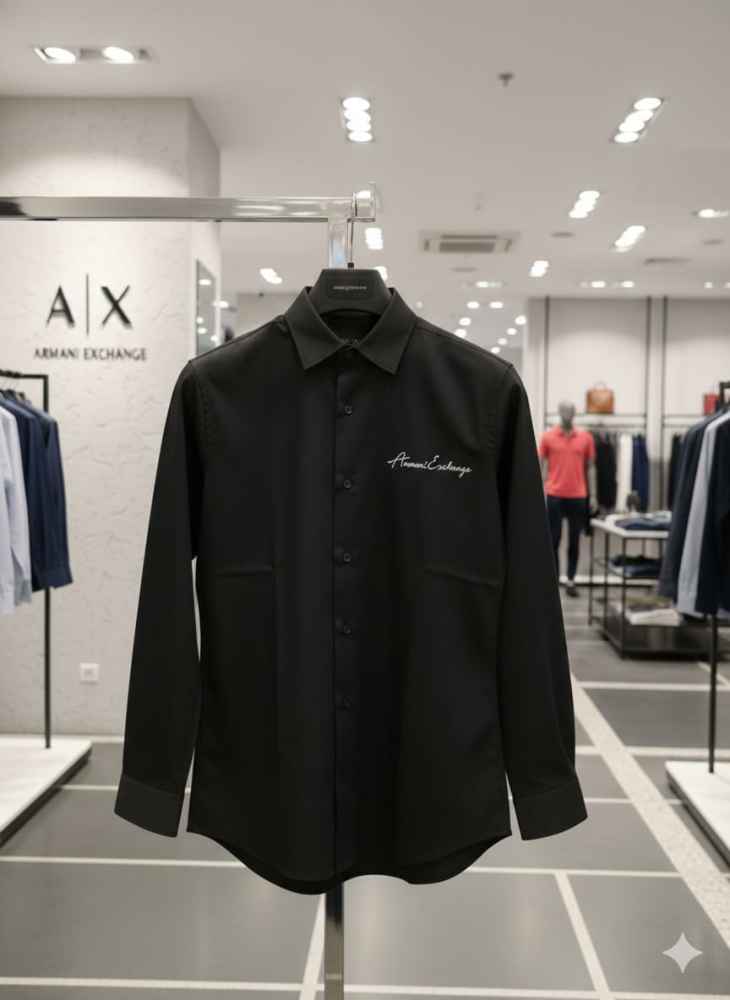 Armani Exchange Black Premium Quality Cotton Shirt-2
