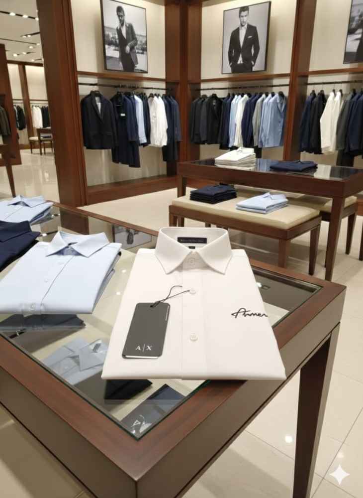 Armani Exchange White Premium Quality Cotton Shirt-2