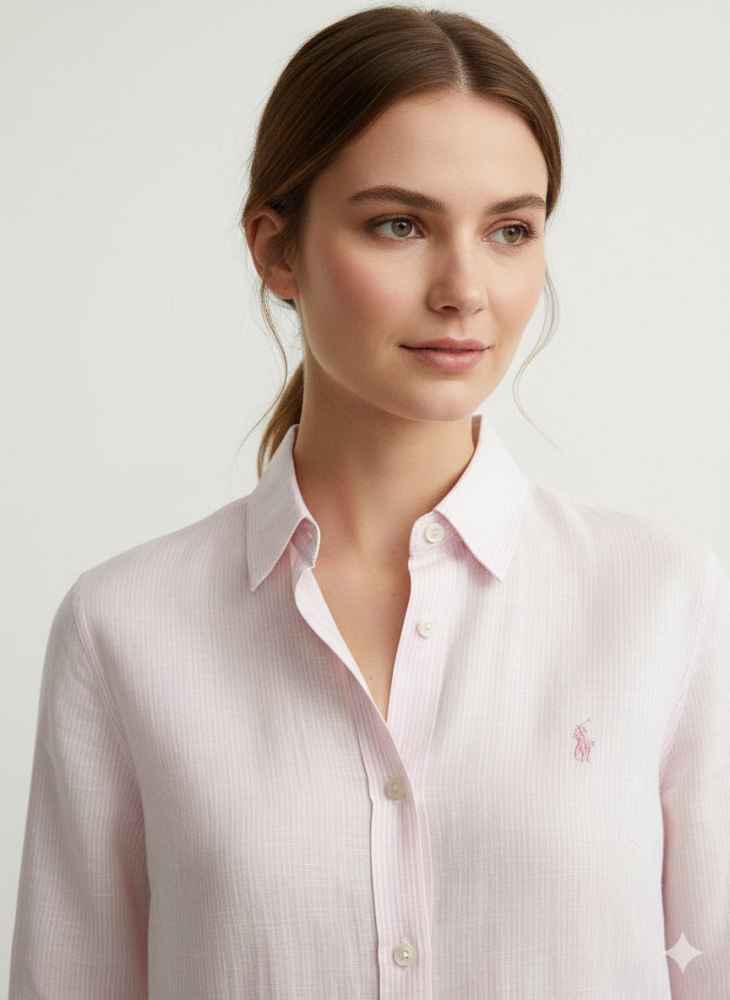 Ralph Lauren Pink Premium Quality Women Shirt-1