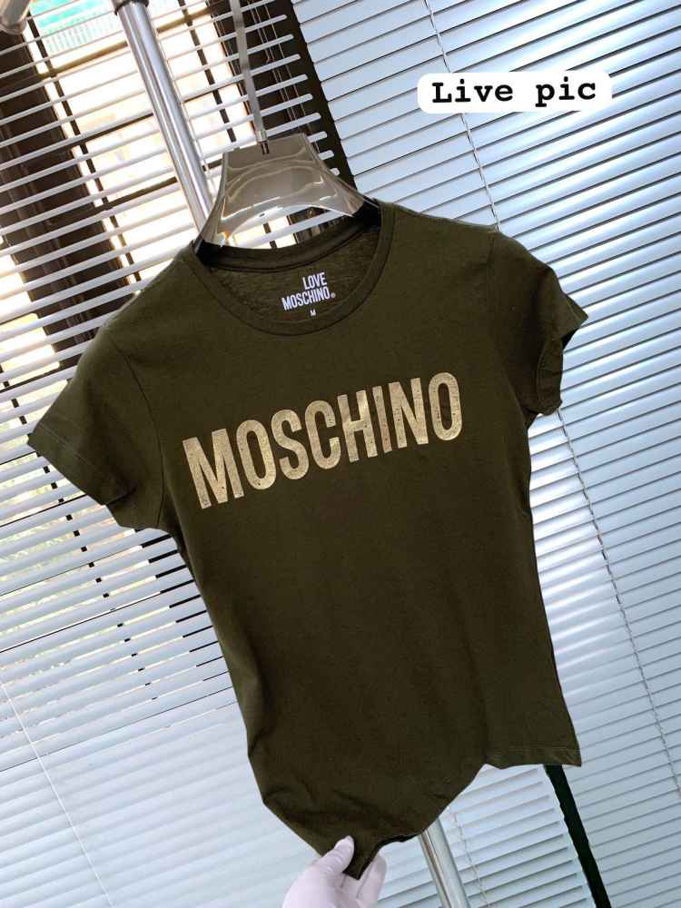 Moschino Green Premium Quality Women T-shirt-thumb-1