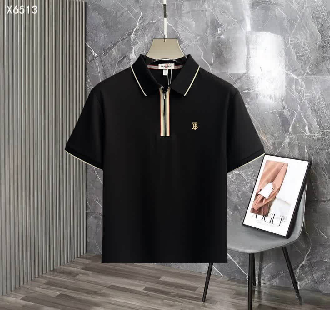 Burberry Black Premium Exclusive Polo T-shirt-thumb-0