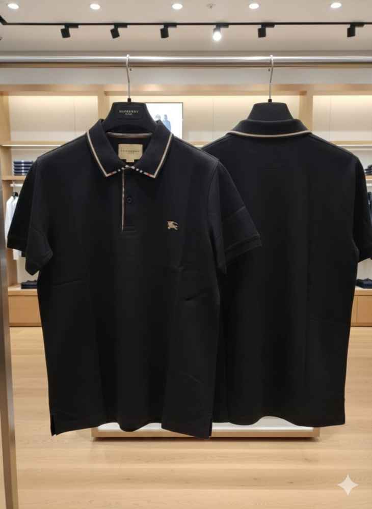 Burberry Black Premium Quality T-shirt-3