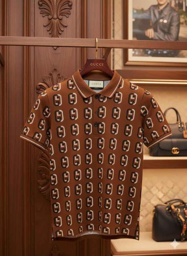 Gucci Brown Premium Quality Polo T-shirt-2