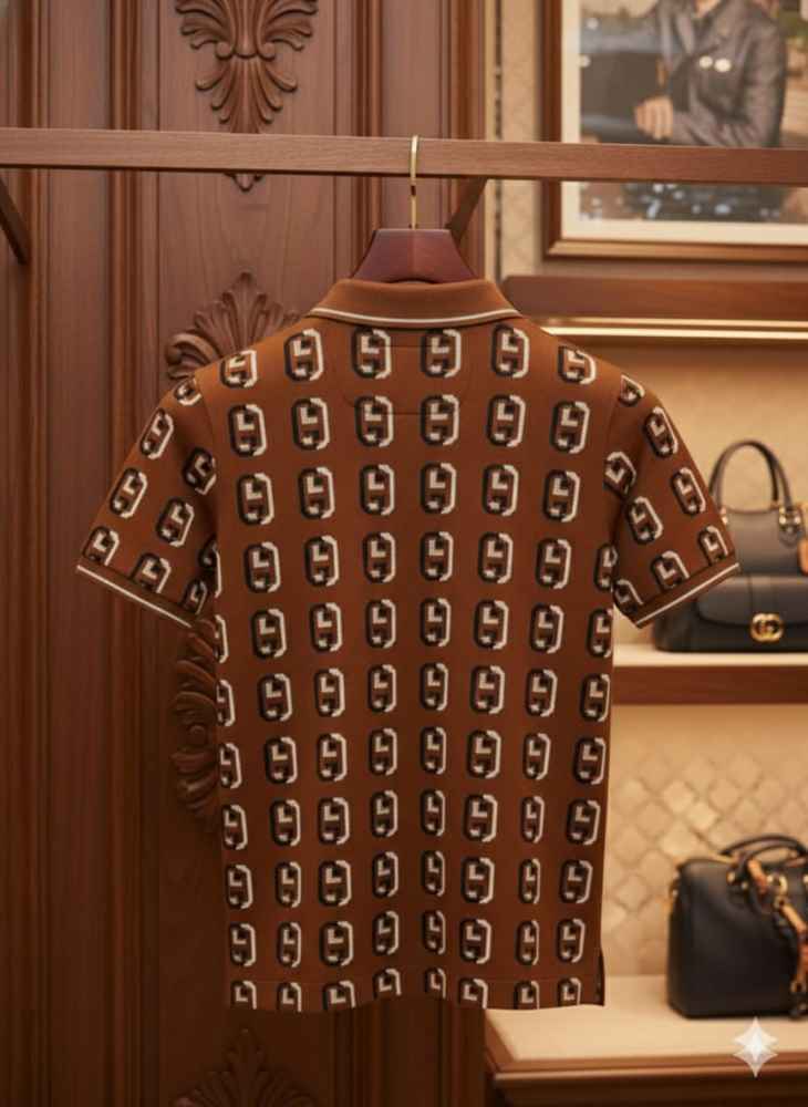 Gucci Brown Premium Quality Polo T-shirt-3