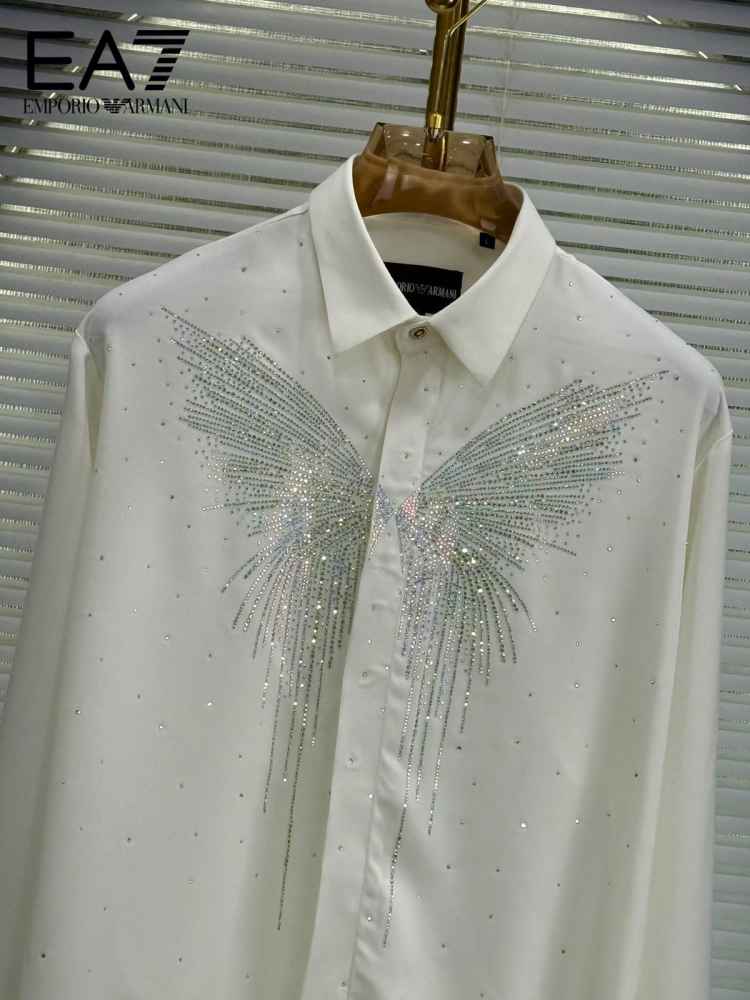 Emporio Armani butterfly Print White Premium Shirt-1