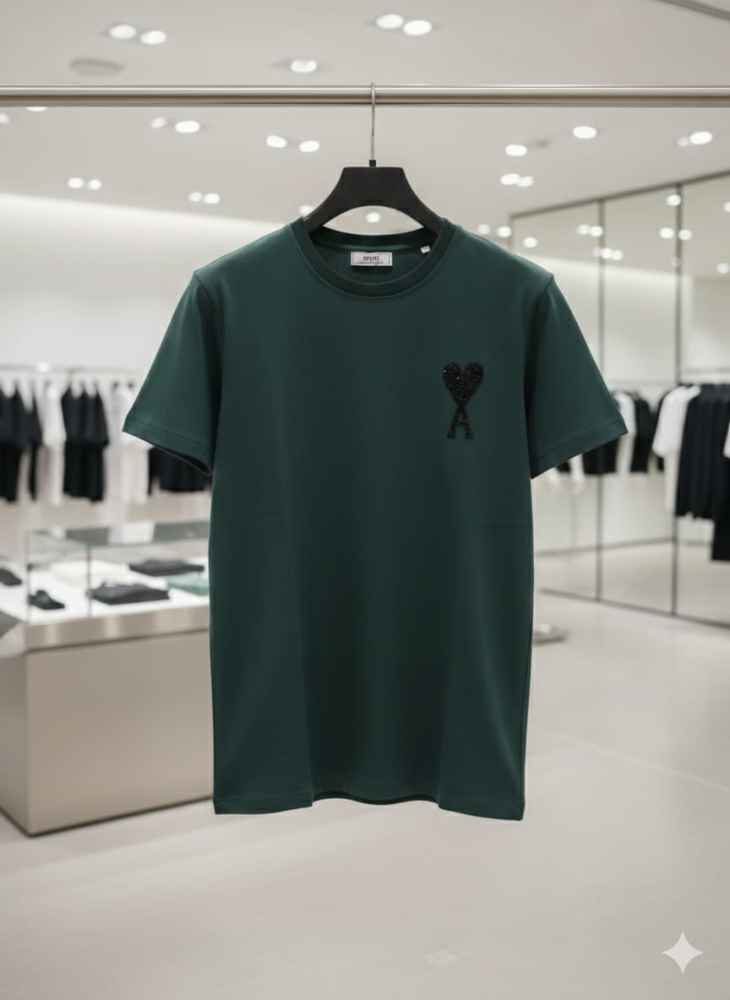 Ami Green Premium Quality Heart Logo T-shirt-1