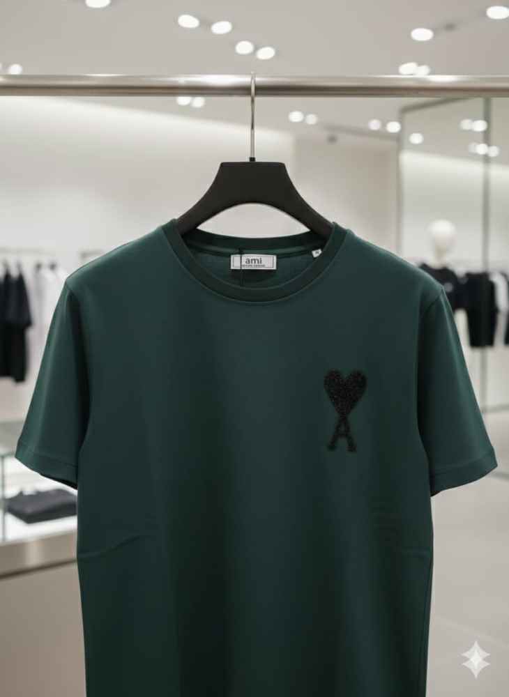 Ami Green Premium Quality Heart Logo T-shirt-2