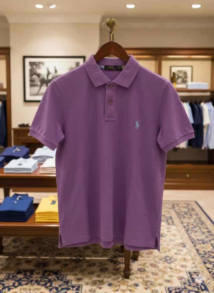Ralph Lauren Purple Premium Collar T-shirt-3