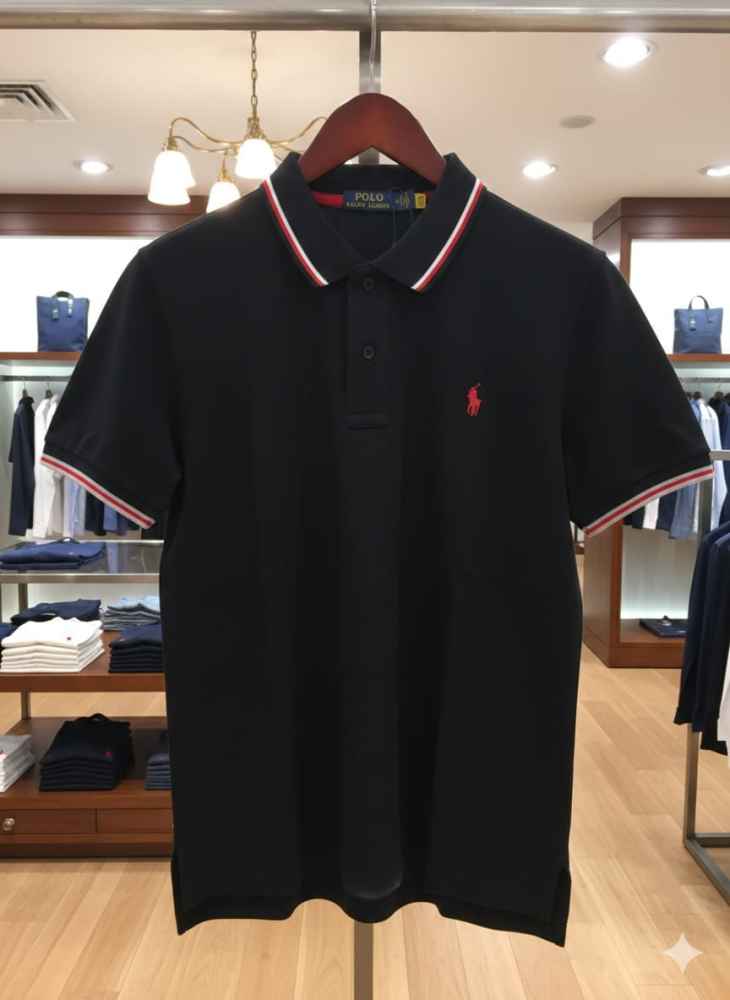 Ralph Lauren Black Premium Collar T-shirt-3
