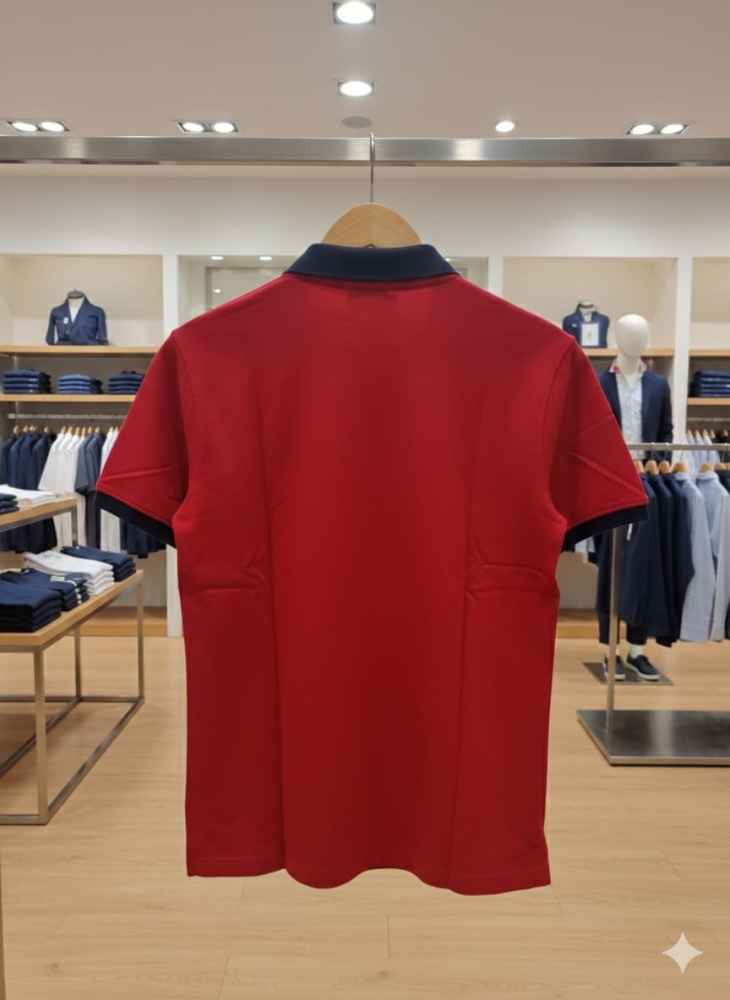 Ralph Lauren Red Premium Collar T-shirt-thumb-3