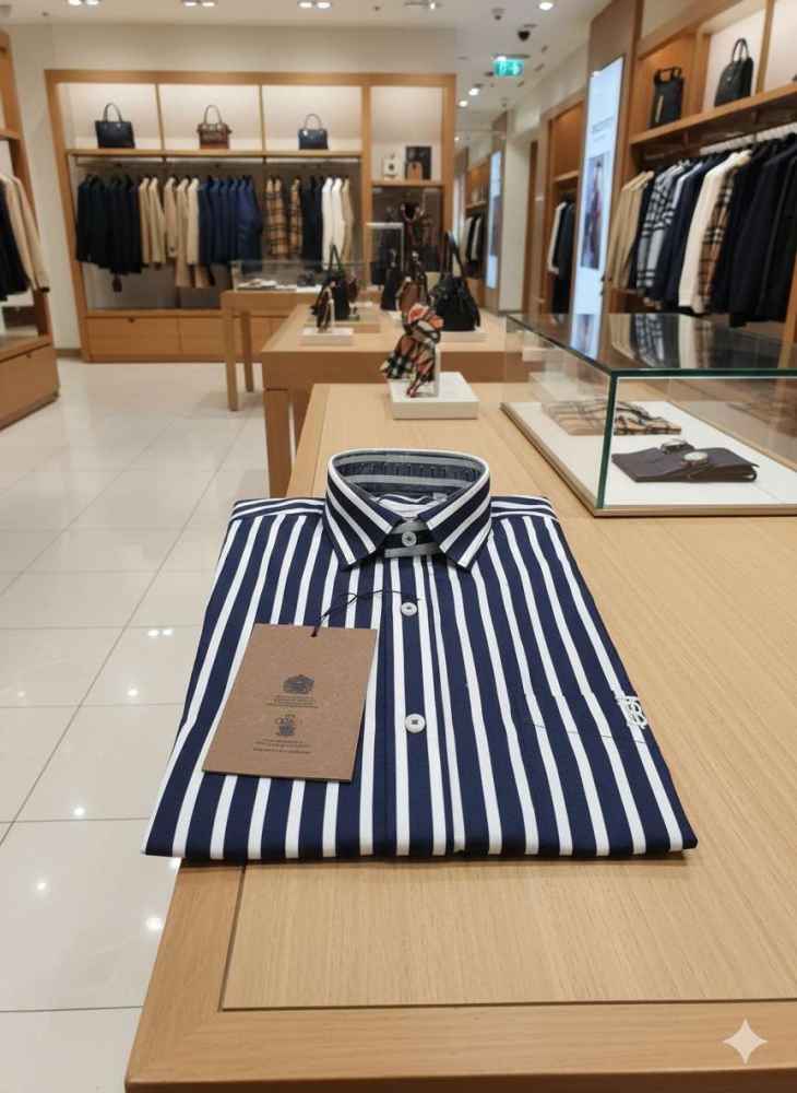Burberry Blue Premium Quality Shirt-2