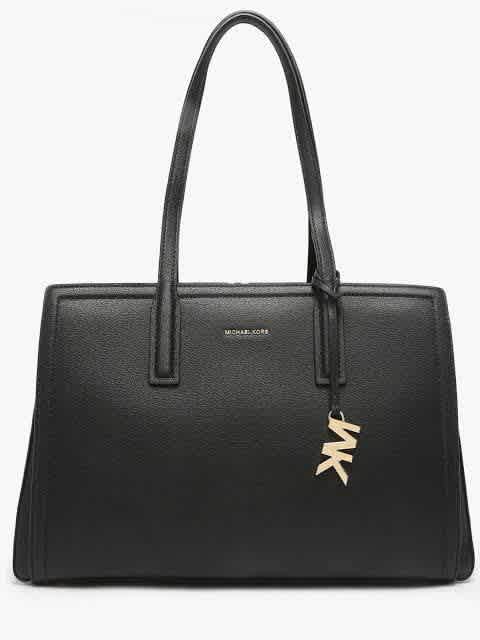 Michael Kors Logo Voyager Black Tote Bag-thumb-0