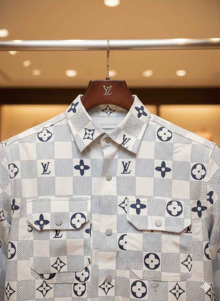 Louis Vuitton Monogram White Premium Cotton Shirt-1