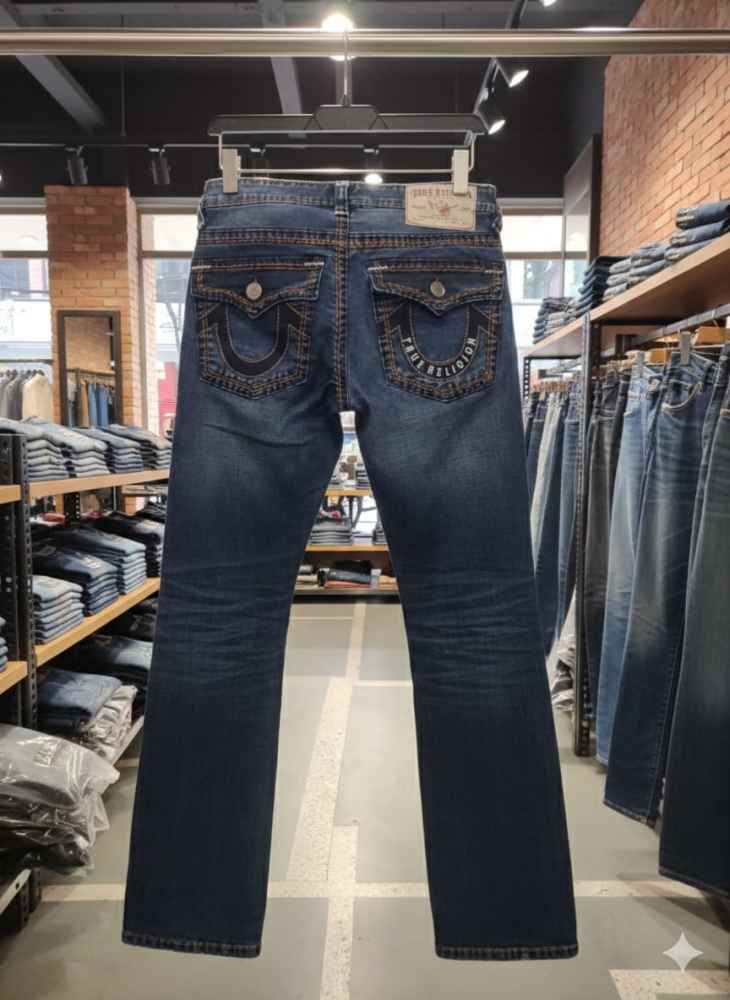 True Religion Dark Blue Premium Quality Denim Jeans-1