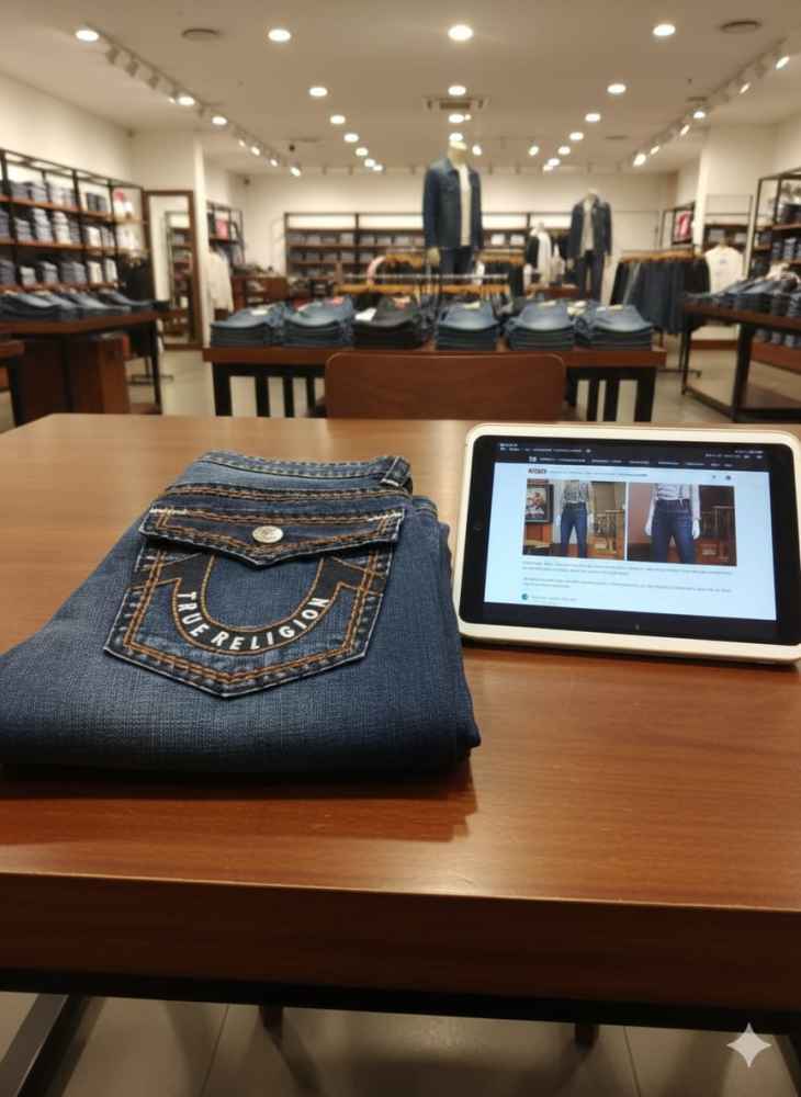 True Religion Dark Blue Premium Quality Denim Jeans-4