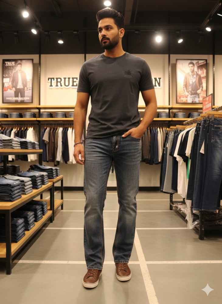 True Religion Light Blue Premium Quality Denim Jeans-2