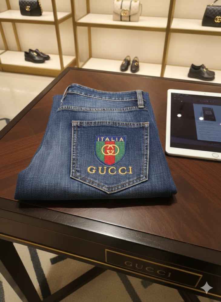 Gucci Dark Blue Premium Quality Jeans-3