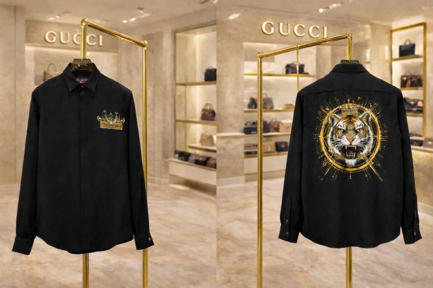 Gucci Black Premium Quality Cotton Shirt-2