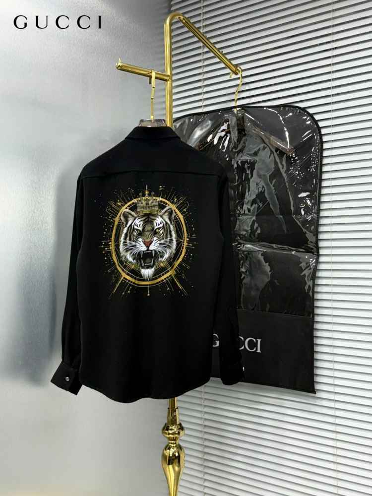 Gucci Black Premium Quality Cotton Shirt-1