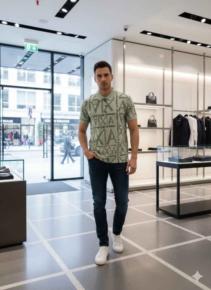 Armani Exchange Green Premium Quality T-shirt-1