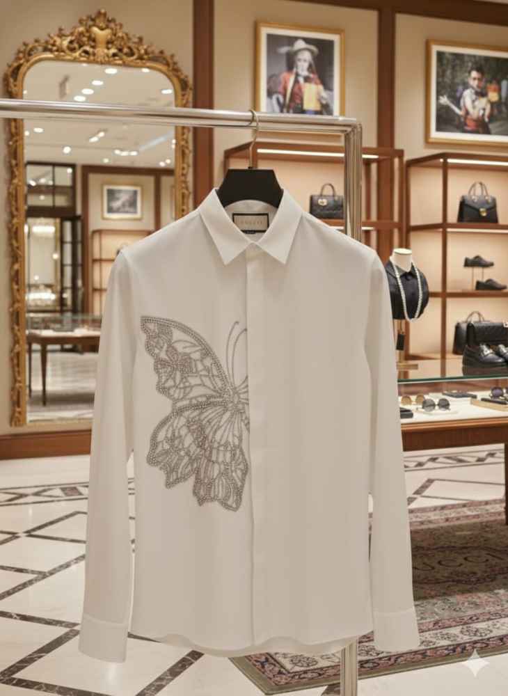 Gucci White Premium Quality Cotton Shirt-4