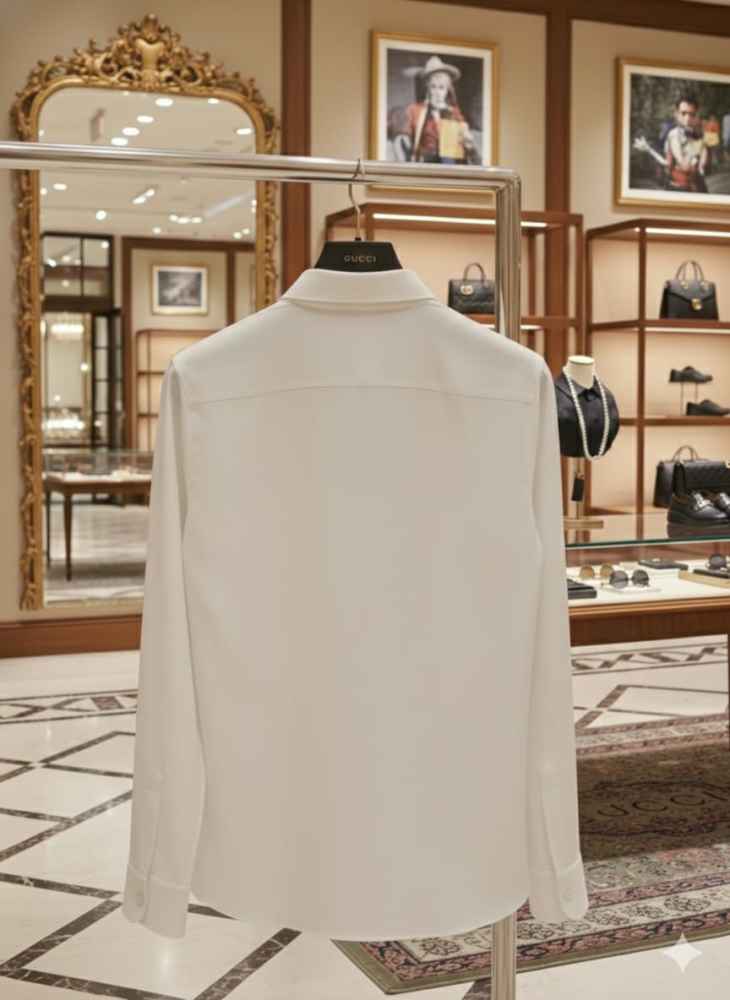 Gucci White Premium Quality Cotton Shirt-2