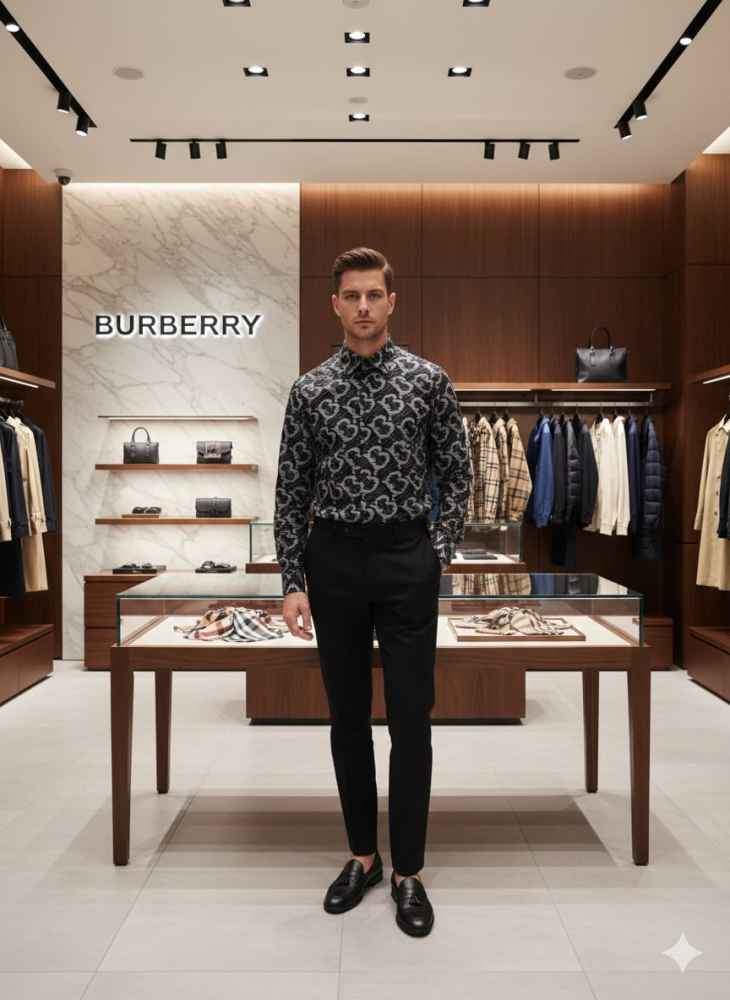 Burberry Black Premium Quality Shirt-5