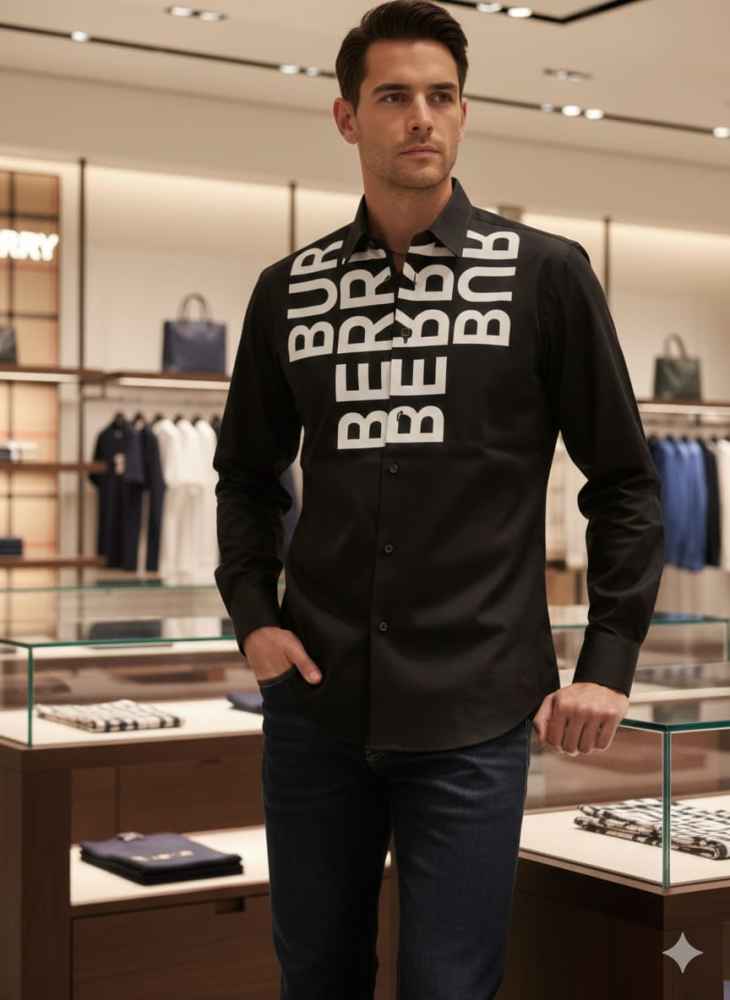 Burberry Black Premium Quality Shirt-1