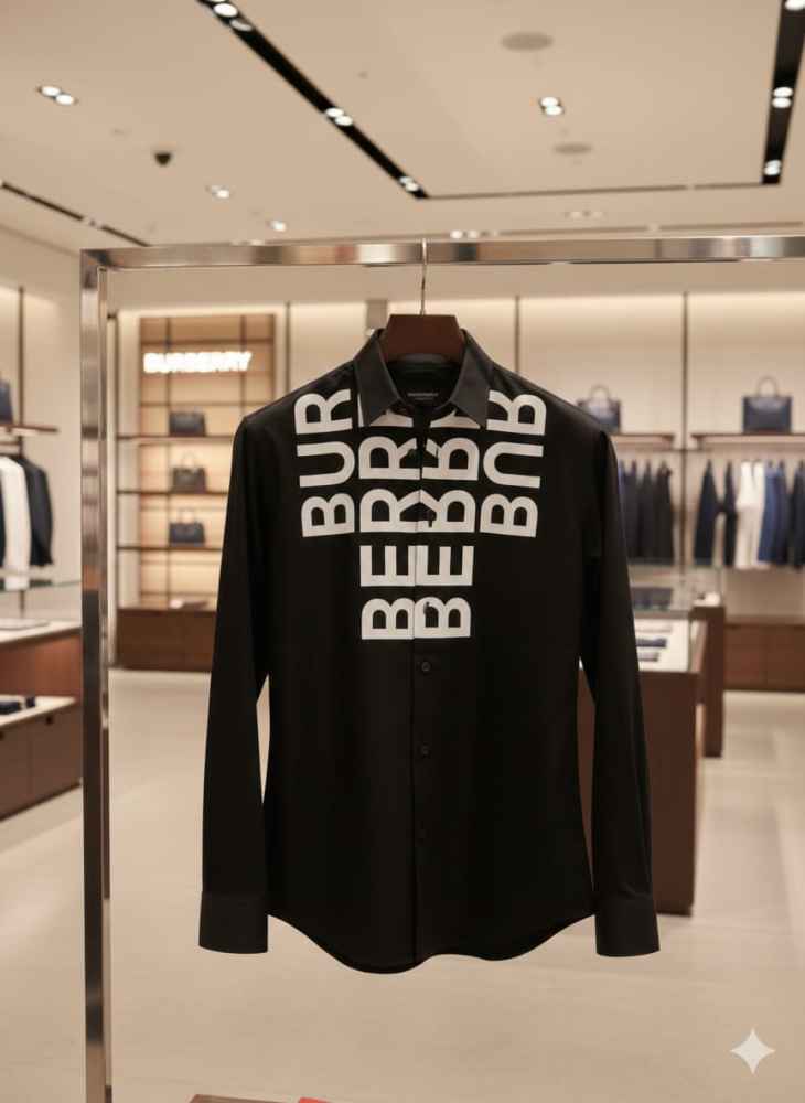 Burberry Black Premium Quality Shirt-2