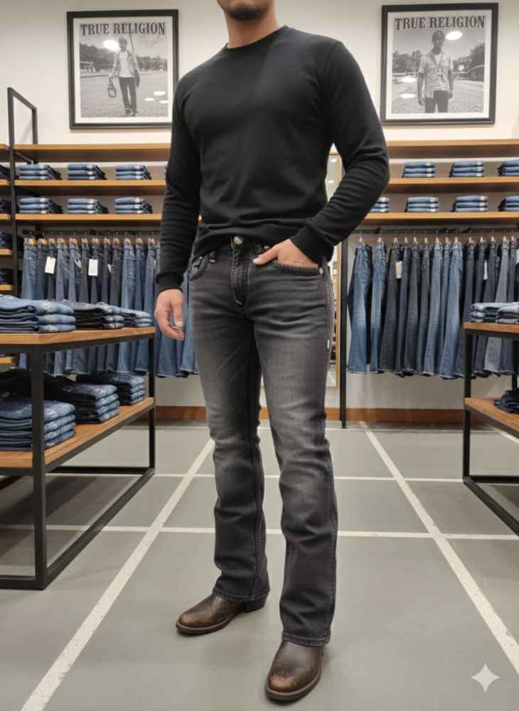 True Religion Black Premium Quality Denim Jeans-3