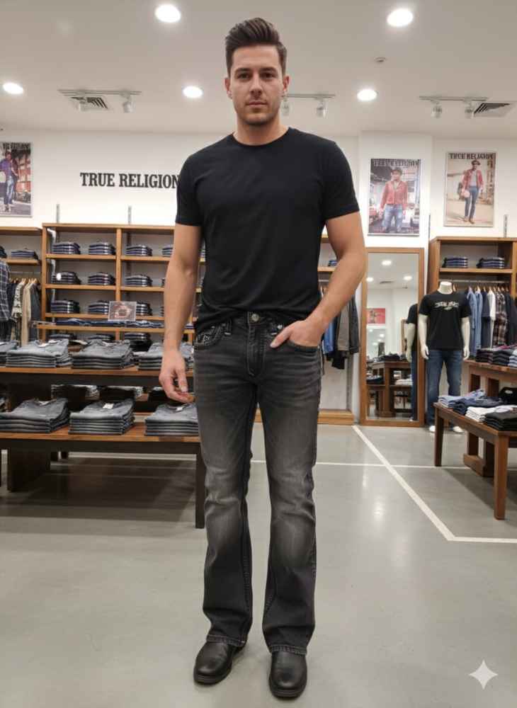 True Religion Black Premium Quality Denim Jeans-2