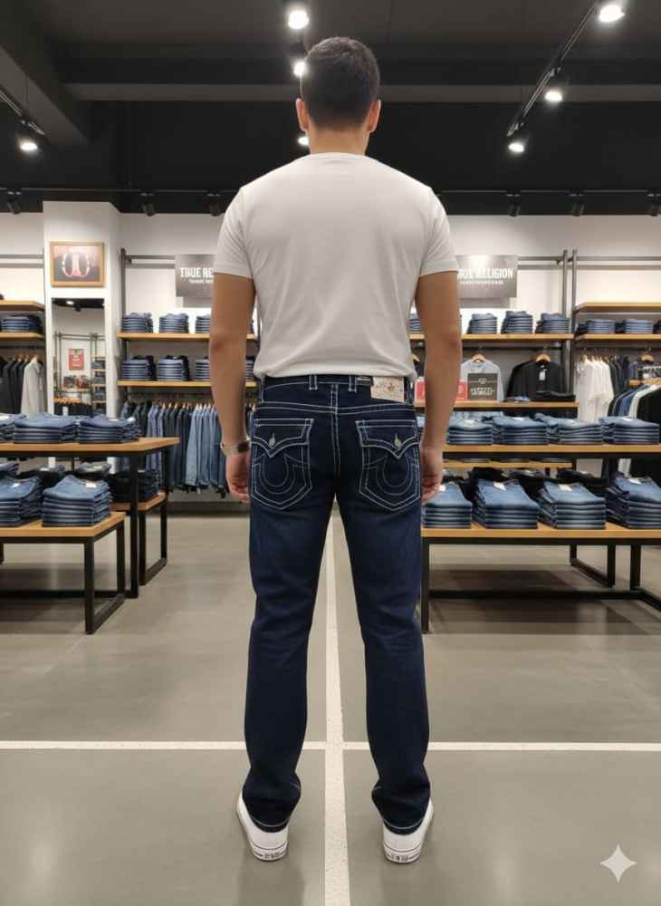 True Religion Dark Blue Premium Quality Denim Jeans-2