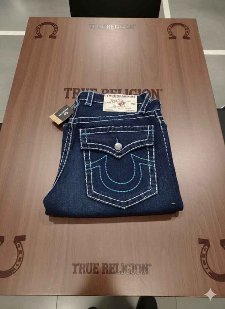 True Religion Dark Blue Premium Quality Denim Jeans-3