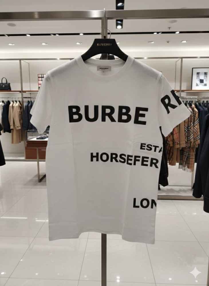 Burberry White Premium Exclusive Polo T-shirt-4