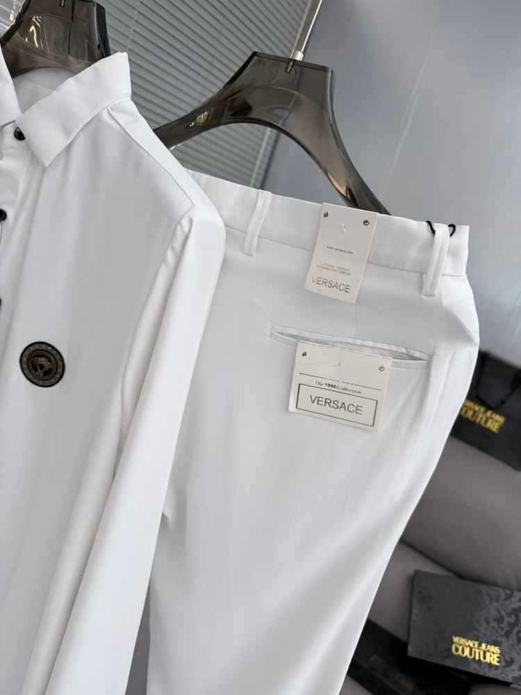 Versace White Premium Quality Shirt & Trouser Combo-3