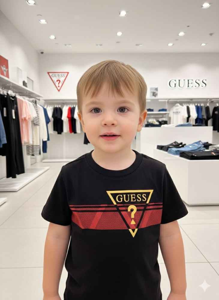 Guess Black Kids Premium Quality T-shirt-1