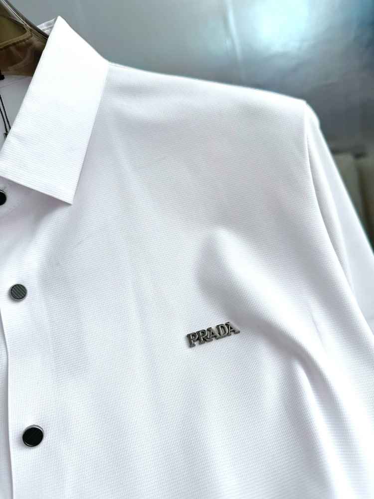 Prada White Premium Quality Short Sleeve Shirt-1