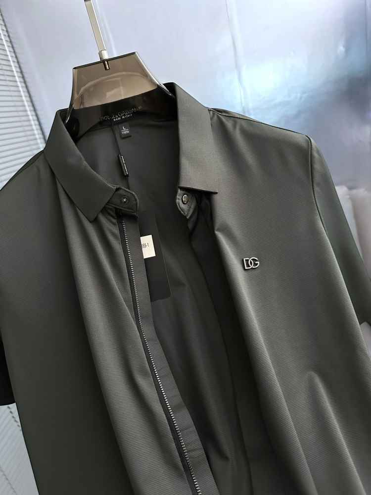 Dolce & Gabbana Dark Grey Premium Quality Short Sleeve Shirt-2