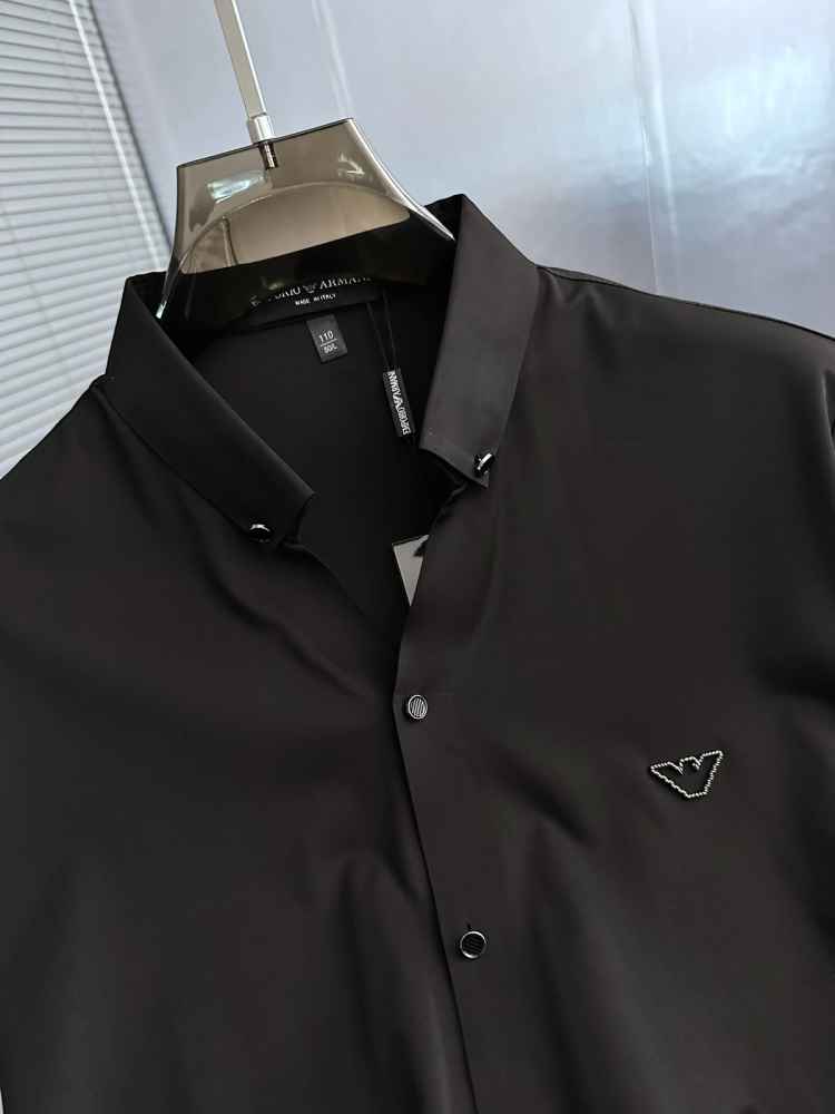 Emporio Armani Black Premium Quality Short Sleeve Shirt-1