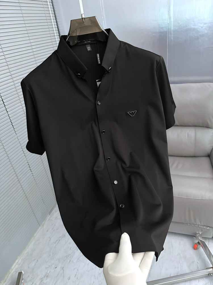 Emporio Armani Black Premium Quality Short Sleeve Shirt-2
