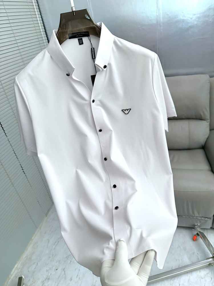 Emporio Armani White Premium Quality Short Sleeve Shirt-1
