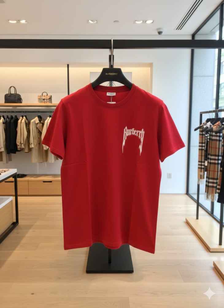Burberry Red Premium Exclusive Polo T-shirt-2