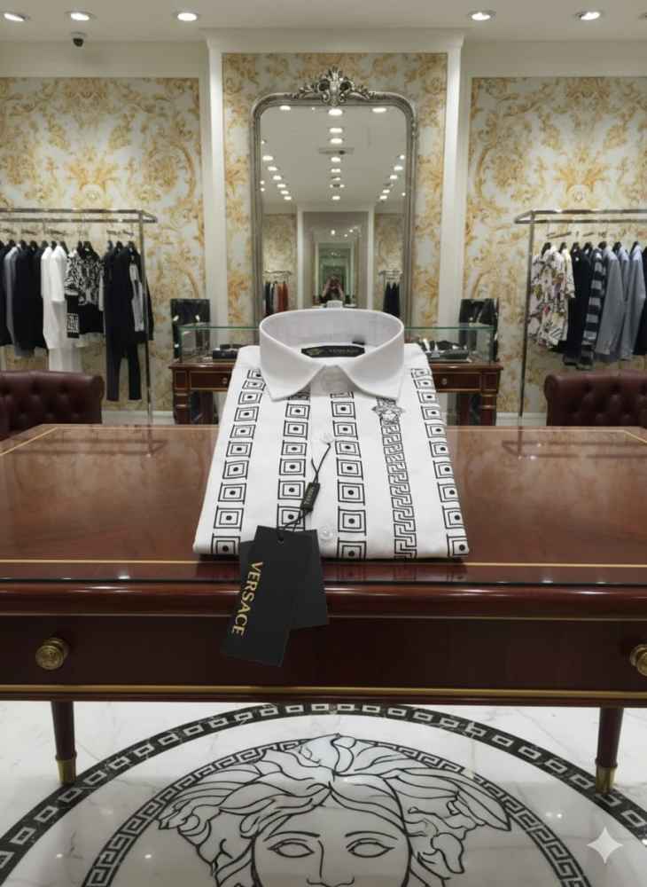 Versace White Premium Quality Cotton Shirt-3